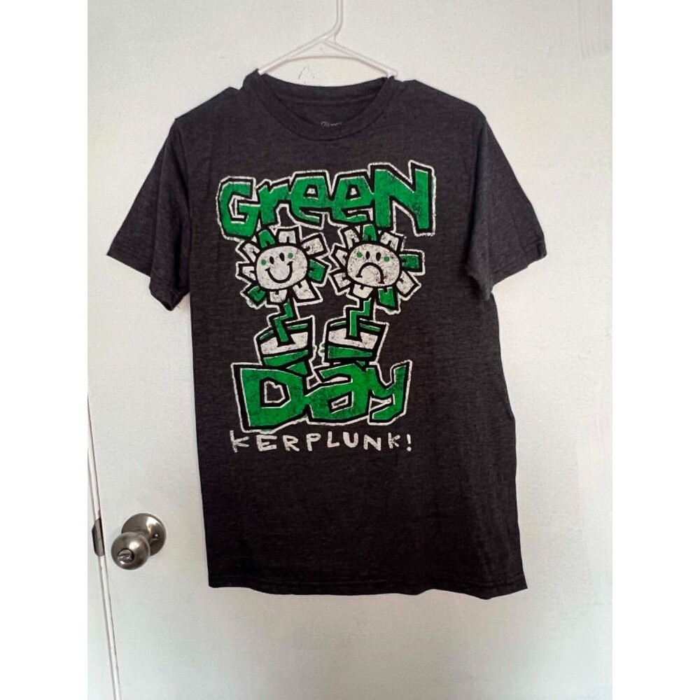 Green Day Kerplunk T Shirt Medium Gray Punk Rock Band Graphic Tee